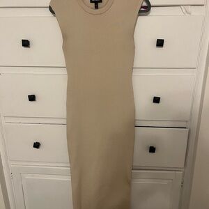 Sleeveless Beige Dress